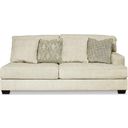 The appearance of Rawcliffe RAF Loveseat In Parchment designed by Signature Design by Ashley in the transitional interior design. This parchment piece of furniture  was selected by 1StopBedrooms from Rawcliffe Collection to add a touch of cosiness and style into your home. Sku: 1960467. Material: Fabric.