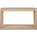 The appearance of Reeves Console Table In Natural designed by Meridian in the modern / contemporary interior design. This natural piece of furniture  was selected by 1StopBedrooms from Reeves Collection to add a touch of cosiness and style into your home. Sku: 99068Oak-ST. Material: Rubberwood.