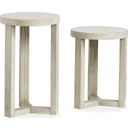 The appearance of Refton Nesting Accent Table In Balboa Mist designed by Magnussen in the modern / contemporary interior design. This balboa mist piece of furniture  was selected by 1StopBedrooms from Refton Collection to add a touch of cosiness and style into your home. Sku: T5937-32. Material: Pine Veneer.
