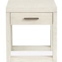 The appearance of Refton Rectangular End Table In Balboa Mist designed by Magnussen in the modern / contemporary interior design. This balboa mist piece of furniture  was selected by 1StopBedrooms from Refton Collection to add a touch of cosiness and style into your home. Sku: T5937-03. Material: Pine Veneer.