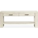 The appearance of Refton Rectangular Sofa Table In Balboa Mist designed by Magnussen in the modern / contemporary interior design. This balboa mist piece of furniture  was selected by 1StopBedrooms from Refton Collection to add a touch of cosiness and style into your home. Sku: T5937-73. Material: Pine Veneer.