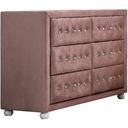 The appearance of Reggie Youth Dresser designed by ACME in the transitional interior design. This pink piece of furniture was selected by 1StopBedrooms from Reggie Collection to add a touch of cosiness and style into your home. Sku: 30825. Material: Wood.