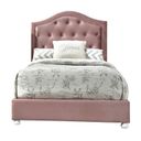The appearance of Reggie Youth Upholstered Bed (Twin) designed by ACME in the transitional interior design. This pink piece of furniture was selected by 1StopBedrooms from Reggie Collection to add a touch of cosiness and style into your home. Sku: 30820T-HB;30821T-FR. Bed Type: Platform Bed. Material: Wood. Bed Size: Twin.