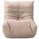 Relax Vegan Leather Upholstered Chair In Tan