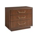 The appearance of Rendezvous Camden Nightstand In Brown designed by Lexington in the transitional interior design. This brown piece of furniture  was selected by 1StopBedrooms from Rendezvous Collection to add a touch of cosiness and style into your home. Sku: 743-621. Material: Wood.