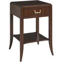 The appearance of Rendezvous Vera Night Table In Brown designed by Lexington in the transitional interior design. This brown piece of furniture  was selected by 1StopBedrooms from Rendezvous Collection to add a touch of cosiness and style into your home. Sku: 743-622. Material: Wood.