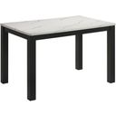 The appearance of Resia Dining Table In Black and White designed by Crown Mark in the transitional interior design. This black and white piece of furniture was selected by 1StopBedrooms from Resia Collection to add a touch of cosiness and style into your home. Sku: 2120T-3048. Table Top Shape: Rectangular. Size: 30" x 47". Material: Particle Board.