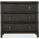 The appearance of Retreat Pole Rattan Nightstand In Dark Wood designed by Hooker in the transitional interior design. This dark wood piece of furniture  was selected by 1StopBedrooms from Retreat Collection to add a touch of cosiness and style into your home. Sku: 6950-90216-99. Material: Oak.