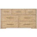 The appearance of Retreat Seven-Drawer Dresser designed by Hooker in the transitional interior design. This light wood piece of furniture  was selected by 1StopBedrooms from Retreat Collection to add a touch of cosiness and style into your home. Sku: 6950-90001-80. Material: Oak.