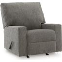 The appearance of Revenna Recliner In Greystone designed by Signature Design by Ashley in the modern / contemporary interior design. This greystone piece of furniture  was selected by 1StopBedrooms from Revenna Collection to add a touch of cosiness and style into your home. Sku: NC4840525. Material: Polyester.