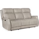 The appearance of MS Rhea Zero Gravity Power Recline Sofa With Power Headrest In Gray designed by Hooker in the transitional interior design. This gray piece of furniture was selected by 1StopBedrooms from MS Collection to add a touch of cosiness and style into your home. Sku: SS703-PHZ3-091. Material: Leather.