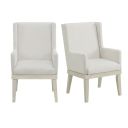 Rhiannon Dining Arm Chair Set of 2 In Antique White and White