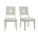Rhiannon Dining Side Chair Set of 2 In Antique White and White