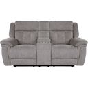The appearance of Richland Power Console Loveseat In Bristol Grey designed by Parker House in the transitional interior design. This bristol grey piece of furniture  was selected by 1StopBedrooms from Richland Collection to add a touch of cosiness and style into your home. Sku: MRIC#822CPH-BRGR. Material: Polyester.