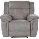 The appearance of Richland Power Recliner In Bristol Grey designed by Parker House in the transitional interior design. This bristol grey piece of furniture  was selected by 1StopBedrooms from Richland Collection to add a touch of cosiness and style into your home. Sku: MRIC#812PH-BRGR. Material: Polyester.