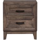 The appearance of Ridgecrest Nightstand designed by Liberty in the transitional interior design. This cobblestone piece of furniture  was selected by 1StopBedrooms from Ridgecrest Collection to add a touch of cosiness and style into your home. Sku: 384-BR61. Material: Rubberwood.