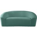 The appearance of Riley Velvet Loveseat In Mint designed by Meridian in the modern / contemporary interior design. This mint piece of furniture was selected by 1StopBedrooms from Riley Collection to add a touch of cosiness and style into your home. Sku: 610Mint-L. Material: Velvet.