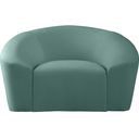 The appearance of Riley Velvet Chair In Mint designed by Meridian in the modern / contemporary interior design. This mint piece of furniture was selected by 1StopBedrooms from Riley Collection to add a touch of cosiness and style into your home. Sku: 610Mint-C. Material: Velvet.