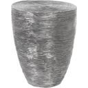 Ripple Side Table In Silver And Black