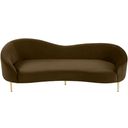 Ritz Velvet Sofa In Brown