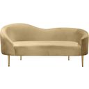 The appearance of Ritz Velvet Loveseat In Camel designed by Meridian in the modern / contemporary interior design. This camel piece of furniture was selected by 1StopBedrooms from Ritz Collection to add a touch of cosiness and style into your home. Sku: 659Camel-L. Material: Velvet.