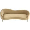 The appearance of Ritz Velvet Sofa In Camel designed by Meridian in the modern / contemporary interior design. This camel piece of furniture was selected by 1StopBedrooms from Ritz Collection to add a touch of cosiness and style into your home. Sku: 659Camel-S. Material: Velvet.