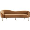 Ritz Velvet Sofa In Saddle