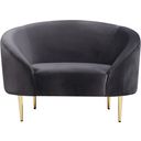 The appearance of Ritz Velvet Chair In Grey designed by Meridian in the modern / contemporary interior design. This grey piece of furniture  was selected by 1StopBedrooms from Ritz Collection to add a touch of cosiness and style into your home. Sku: 659Grey-C. Material: Velvet.