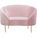 The appearance of Ritz Velvet Chair In Pink designed by Meridian in the modern / contemporary interior design. This pink piece of furniture  was selected by 1StopBedrooms from Ritz Collection to add a touch of cosiness and style into your home. Sku: 659Pink-C. Material: Velvet.