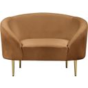 Ritz Velvet Chair In Saddle