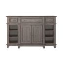 The appearance of River Place Breakfront Server In Gray designed by Liberty in the country / farmhouse interior design. This gray piece of furniture  was selected by 1StopBedrooms from River Place Collection to add a touch of cosiness and style into your home. Sku: 237G-SR6642. Material: Solid Pine.