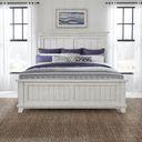 The appearance of River Place Queen Panel Bed In Riverstone White and Tobacco designed by Liberty in the country / farmhouse interior design. This white piece of furniture  was selected by 1StopBedrooms from River Place Collection to add a touch of cosiness and style into your home. Sku: 237-BR13;237-BR14;237-BR90. Bed Type: Panel Bed. Bed Size: Queen. Material: Wood Veneer.
