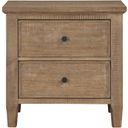 The appearance of Riverdale 2 Drawer Nightstand In Brown designed by Steve Silver in the transitional interior design. This brown piece of furniture was selected by 1StopBedrooms from Riverdale Collection to add a touch of cosiness and style into your home. Sku: RV900NS. Material: MDF.