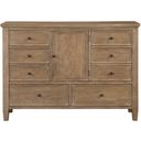 The appearance of Riverdale 6 Drawer Dresser In Brown designed by Steve Silver in the interior design. This brown piece of furniture was selected by 1StopBedrooms from Riverdale Collection to add a touch of cosiness and style into your home. Sku: RV900DR. Material: MDF.