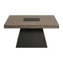 Rizzo Coffee Table In Grey and Dark Espresso