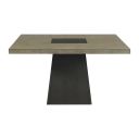 Rizzo Square Dining Table In Grey and Dark Espresso