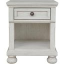 The appearance of Robbinsdale Antique White One Drawer Nightstand designed by Signature Design by Ashley in the transitional interior design. This antique white piece of furniture was selected by 1StopBedrooms from Robbinsdale Collection to add a touch of cosiness and style into your home. Sku: B742-91. Material: Wood.