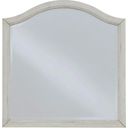 The appearance of Robbinsdale Antique White Vanity Mirror designed by Signature Design by Ashley in the transitional interior design. This antique white piece of furniture was selected by 1StopBedrooms from Robbinsdale Collection to add a touch of cosiness and style into your home. Sku: B742-25. Material: Glass.