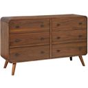 The appearance of Robyn 6-drawer Dresser Dark Walnut designed by Coaster in the modern / contemporary interior design. This dark walnut piece of furniture was selected by 1StopBedrooms from Robyn Collection to add a touch of cosiness and style into your home. Sku: 205133. Material: Wood.