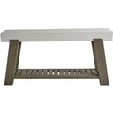 The appearance of Rochelle Outdoor Console Table designed by Bernhardt in the modern / contemporary interior design. This quarry/weathered teak piece of furniture was selected by 1StopBedrooms from Rochelle Collection to add a touch of cosiness and style into your home. Sku: X04911;X04911T. Material: Wood. Table Top Shape: Rectangular.