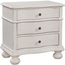 The appearance of Rodanthe Dove White 3 Drawer Nightstand designed by American Woodcrafters in the transitional interior design. This white piece of furniture was selected by 1StopBedrooms from Rodanthe Collection to add a touch of cosiness and style into your home. Sku: 3910-430. Material: MDF.