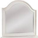 The appearance of Rodanthe Dove White Landscape Mirror designed by American Woodcrafters in the transitional interior design. This white piece of furniture was selected by 1StopBedrooms from Rodanthe Collection to add a touch of cosiness and style into your home. Sku: 3910-040. Material: MDF.