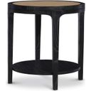 The appearance of Rohan Side Table In Black designed by Century Furniture in the modern / contemporary interior design. This black piece of furniture  was selected by 1StopBedrooms from Curate Collection to add a touch of cosiness and style into your home. Sku: CT6091. Material: Wood.