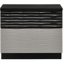 The appearance of Roma Black and Grey Lacquer Nightstand designed by J&M in the modern / contemporary interior design. This grey piece of furniture was selected by 1StopBedrooms from Roma Collection to add a touch of cosiness and style into your home. Sku: 17777-NS. Material: Wood.