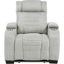 The appearance of Ronan Reclining Chair In Gray designed by Homelegance in the modern / contemporary interior design. This gray piece of furniture was selected by 1StopBedrooms from Ronan Collection to add a touch of cosiness and style into your home. Sku: 8455GRY-1. Material: Polyester.