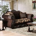 The appearance of Ronja Loveseat In Dark Brown designed by Furniture of America in the traditional interior design. This dark brown piece of furniture was selected by 1StopBedrooms from Ronja Collection to add a touch of cosiness and style into your home. Sku: SM6431-LV. Material: Chenille.