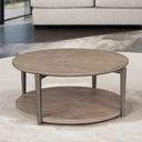 The appearance of Roros Round Cocktail Table In Natural designed by Furniture of America in the modern / contemporary interior design. This natural piece of furniture  was selected by 1StopBedrooms from Roros Collection to add a touch of cosiness and style into your home. Sku: FM44008NT-CR. Material: Ash Veneer.