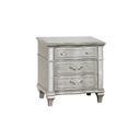 Rory Acacia Wood Nightstand in Silver