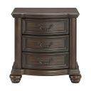 Rosalinda 2-Drawer Nightstand with USB In Mahogany