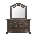 Rosalinda Dresser and Mirror Set In Mahogany